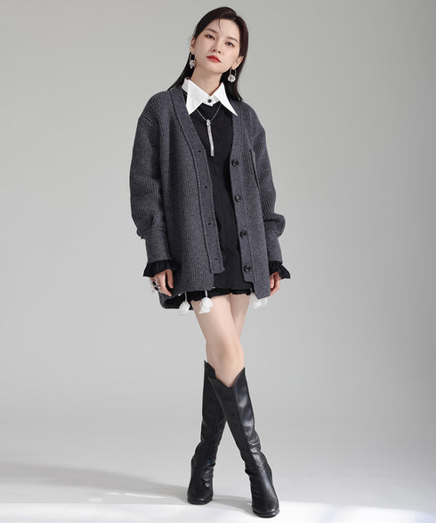 Rib Knit Cardigan